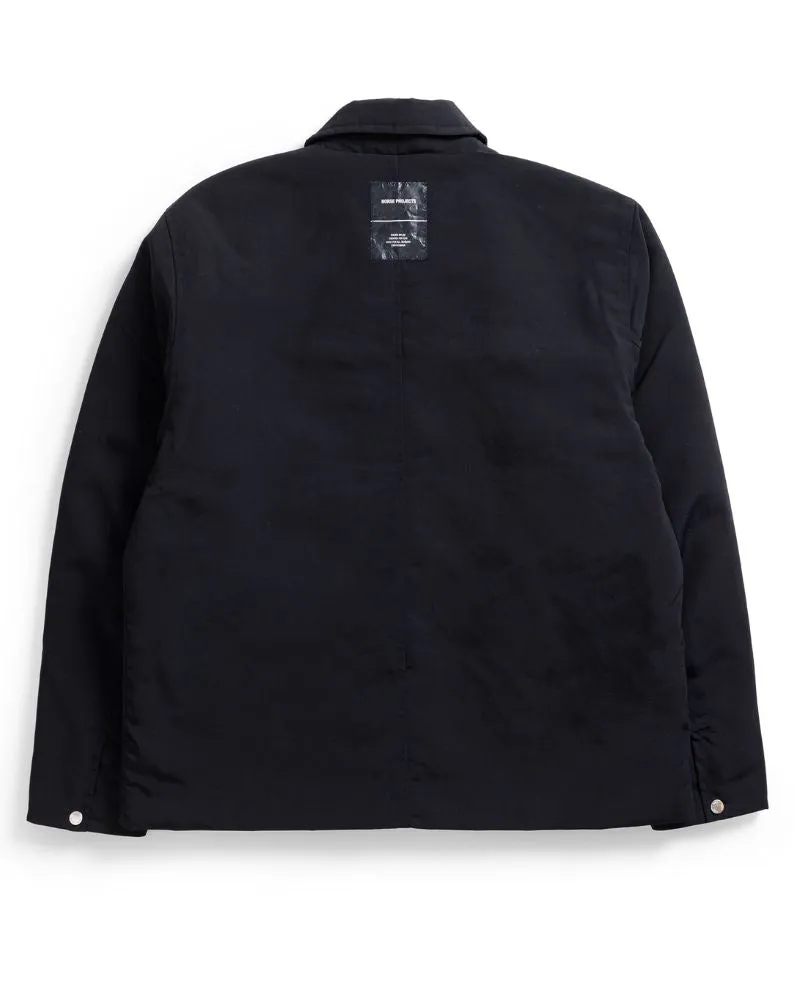 Norse Projects Pelle Waxed Nylon Insulated Jacket - Navy