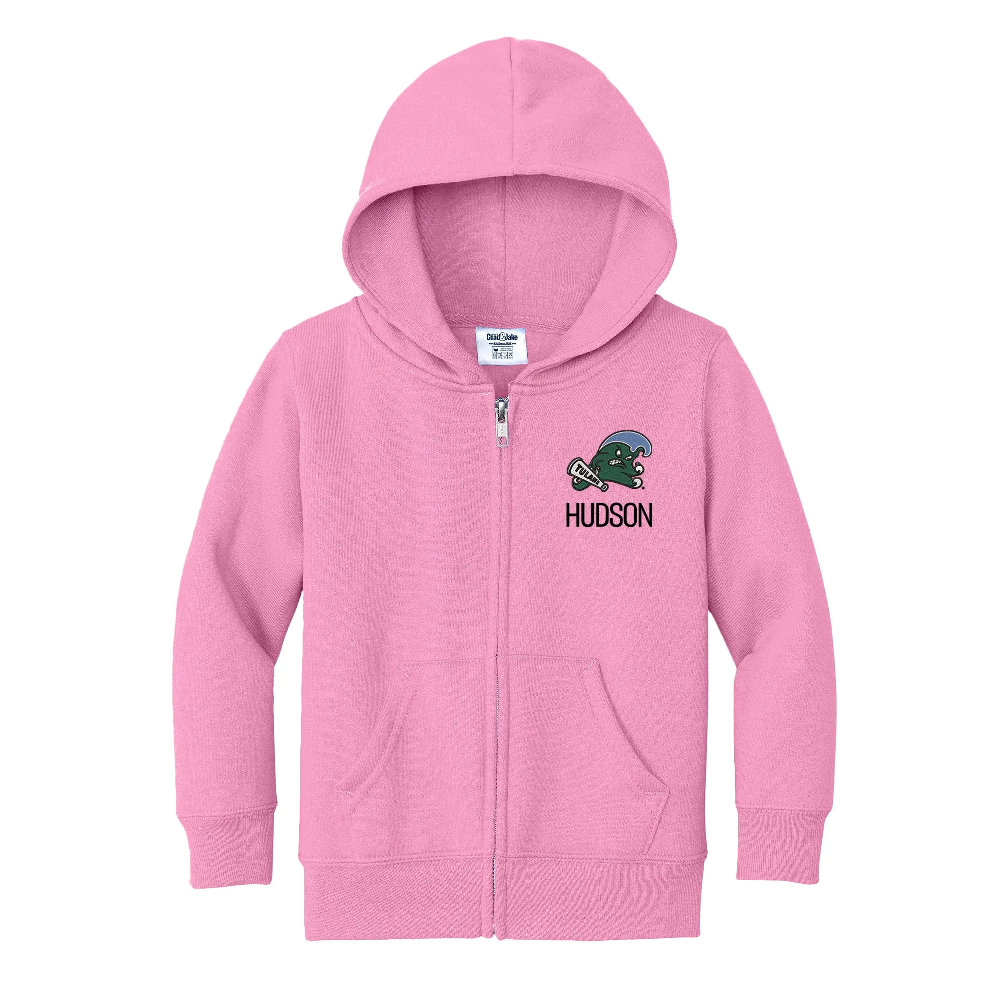 Personalized Tulane Green Wave Toddler Full-Zip Sweatshirt