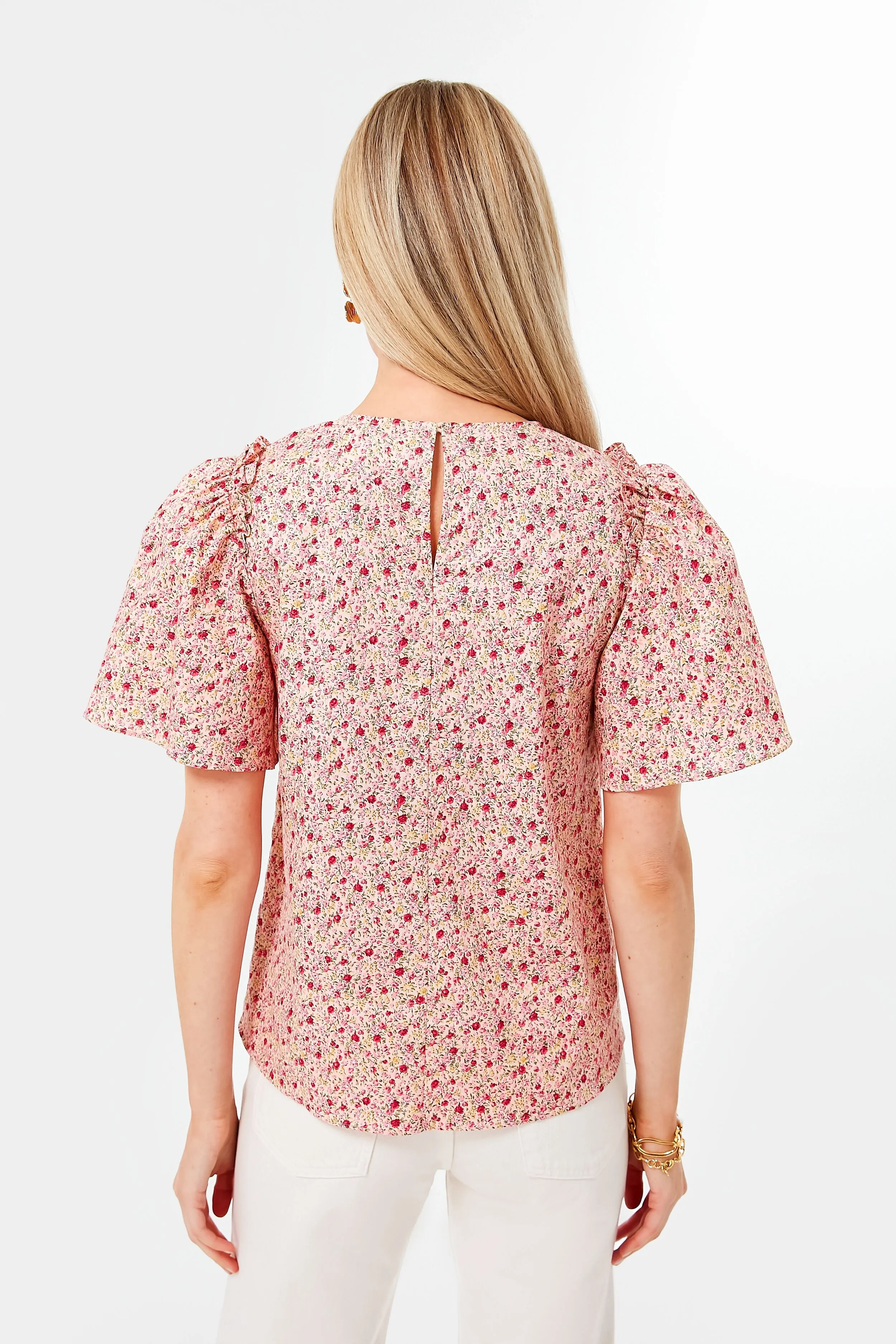 Pink and Red Floral Molli Blouse