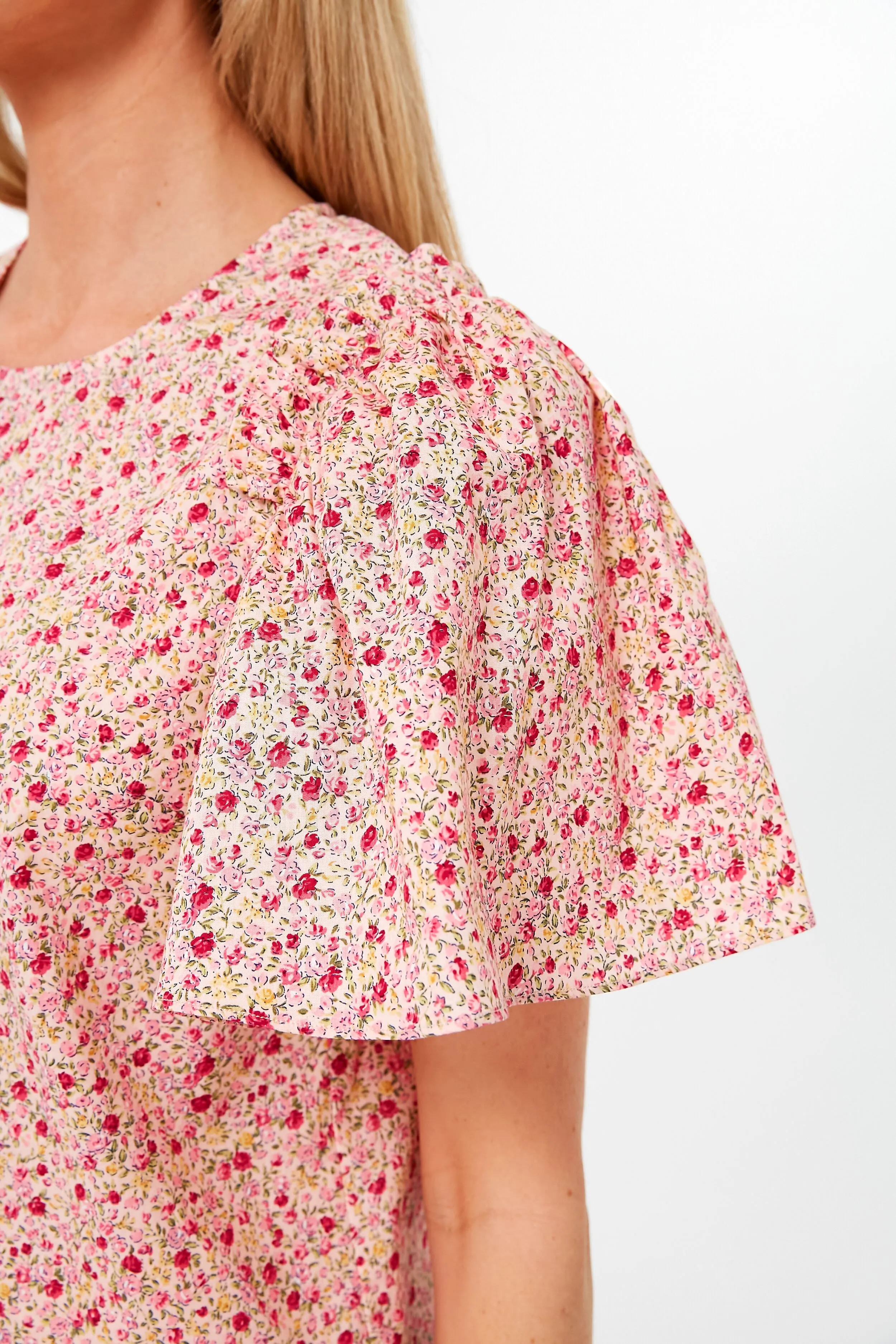 Pink and Red Floral Molli Blouse