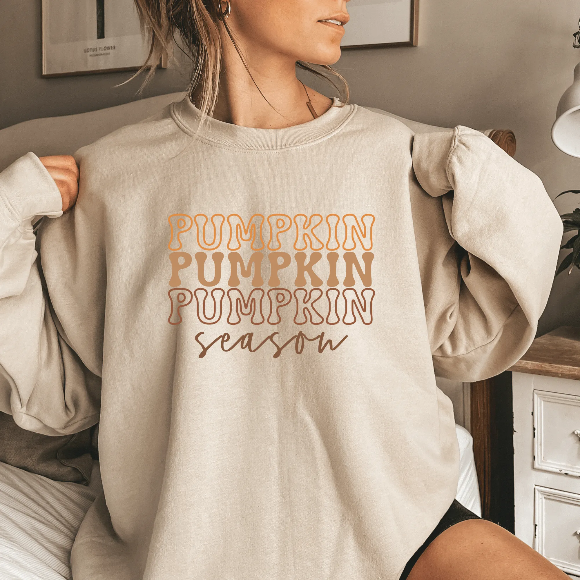 Pumpkin Season Retro Crewneck Sweatshirt