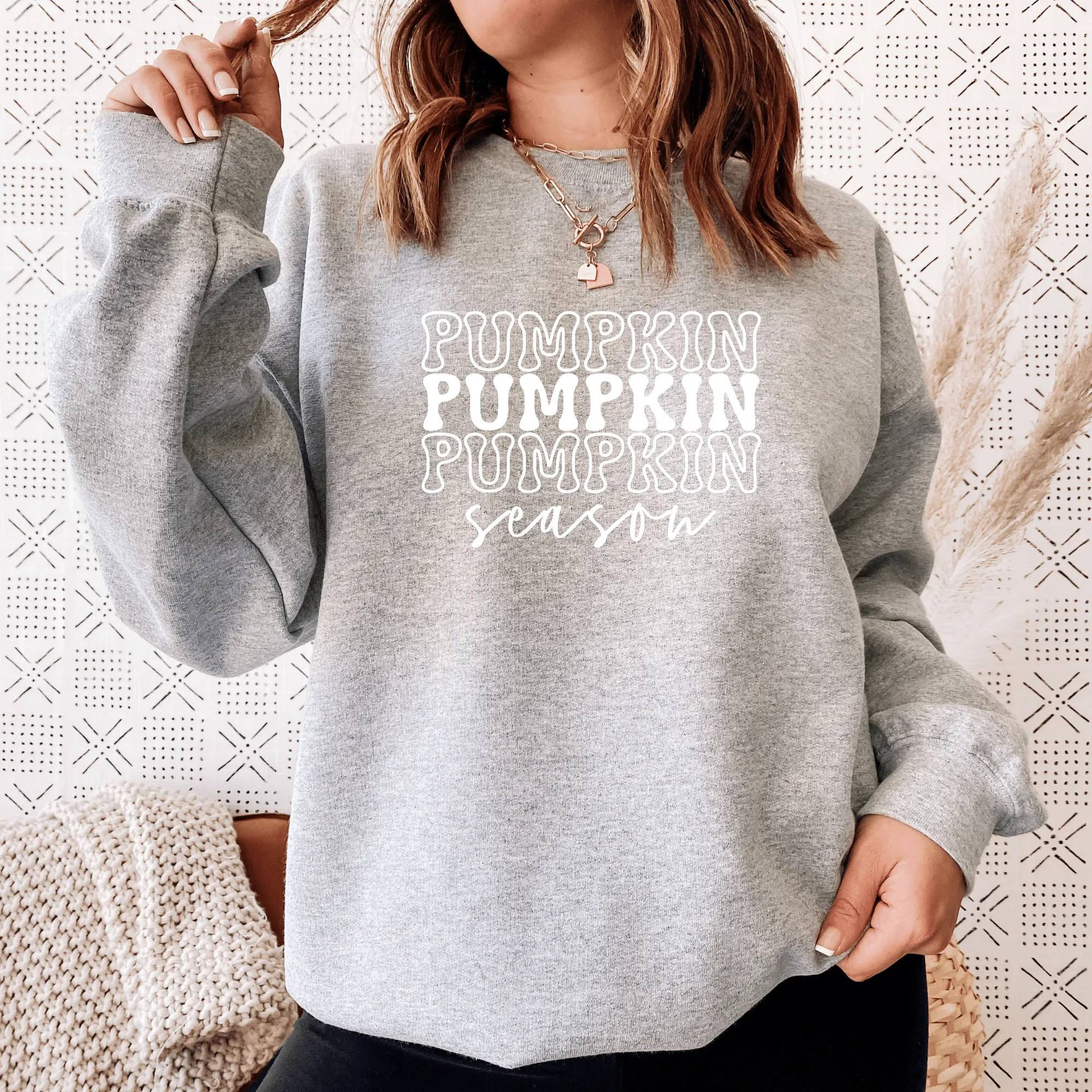 Pumpkin Season Retro Crewneck Sweatshirt