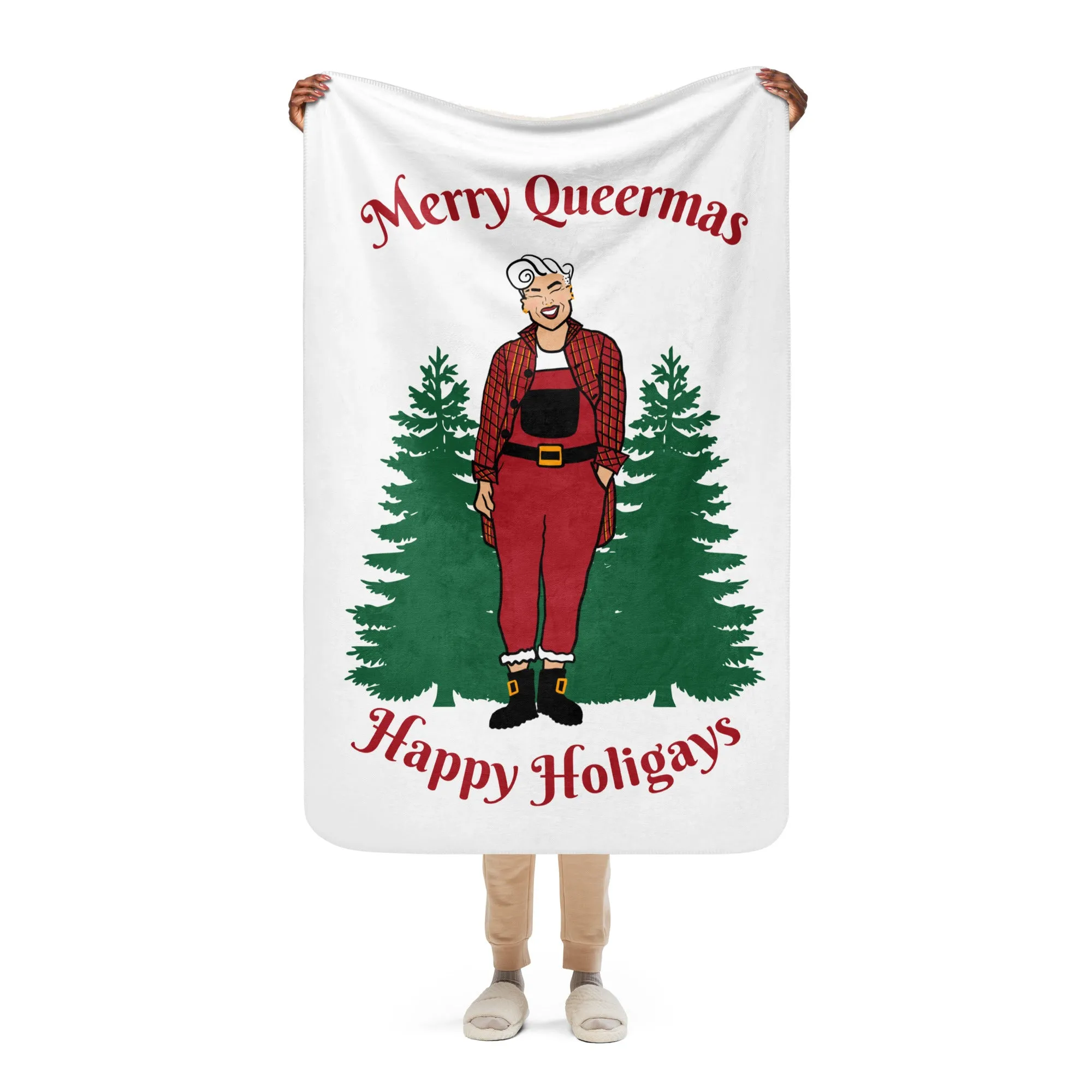 Queer Santa Sherpa Blanket