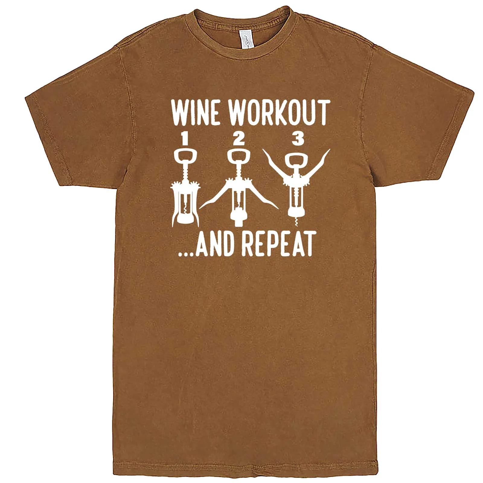 "Wine Workout: 1 2 3 Repeat" men's t-shirt