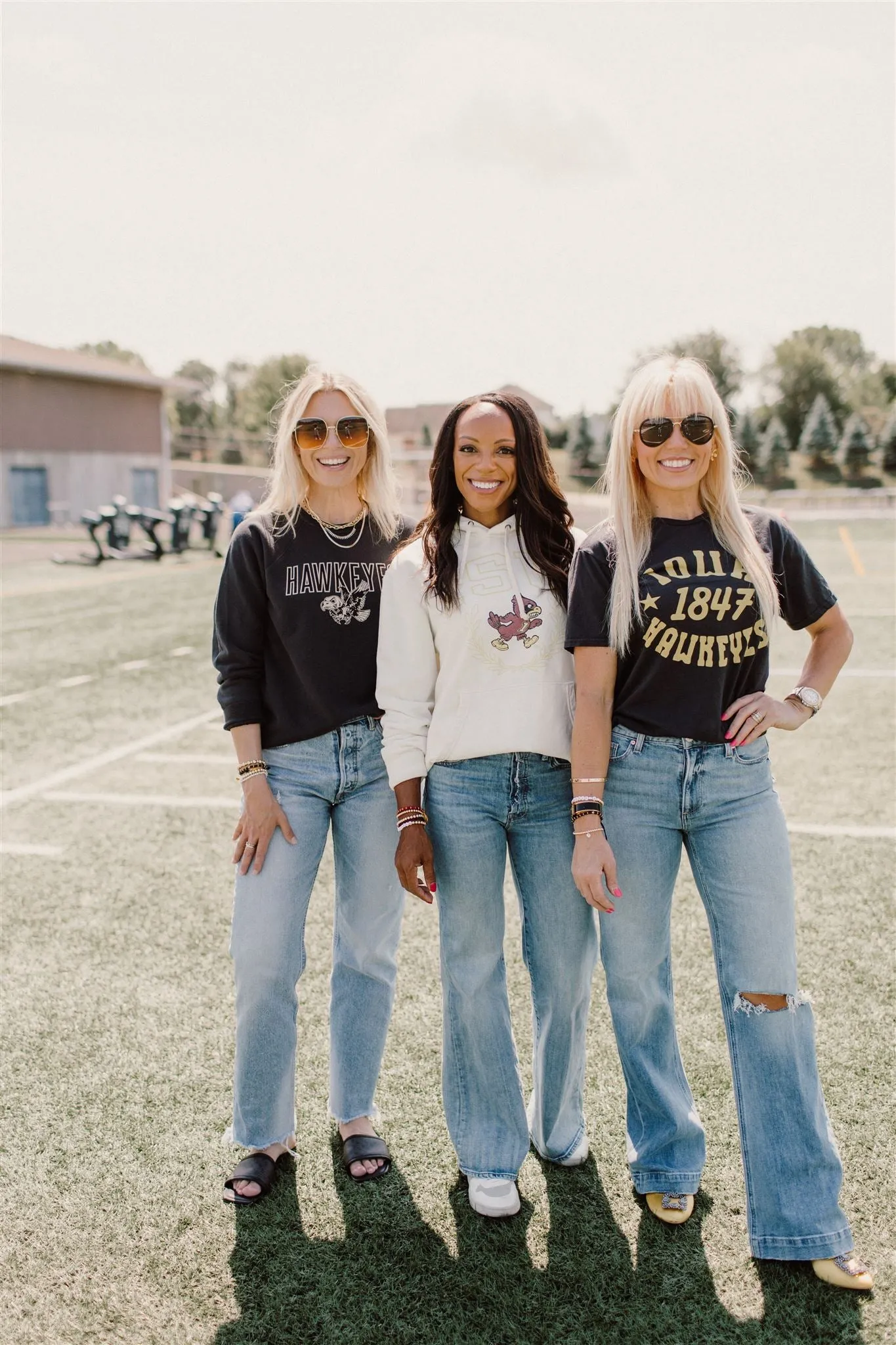 Retro Sport x Blond Genius - Iowa Hawkeyes '1847' Crewneck Tee in Vintage Black