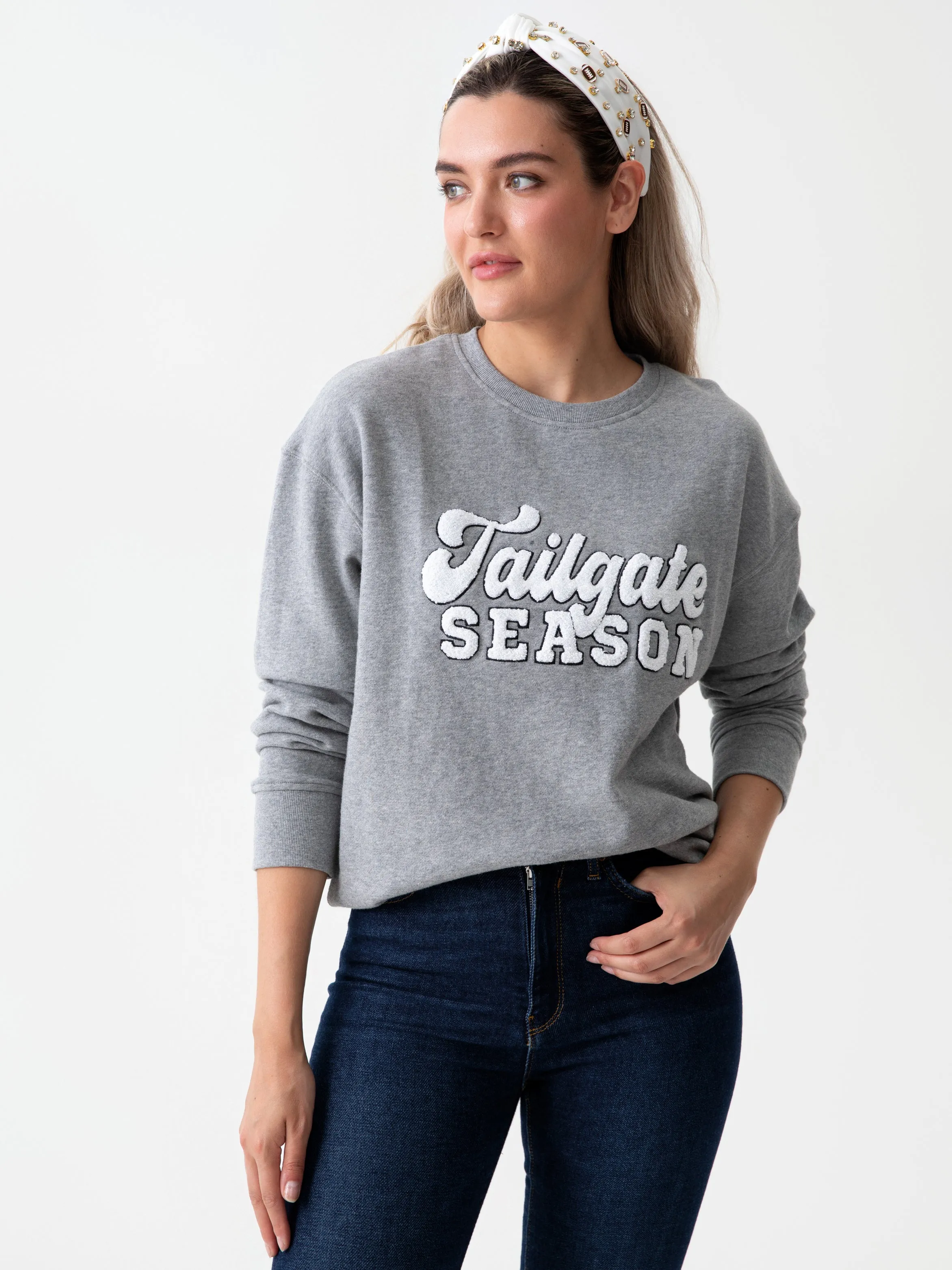 Shiraleah "Tailgate Season" Sweatshirt, Smoke