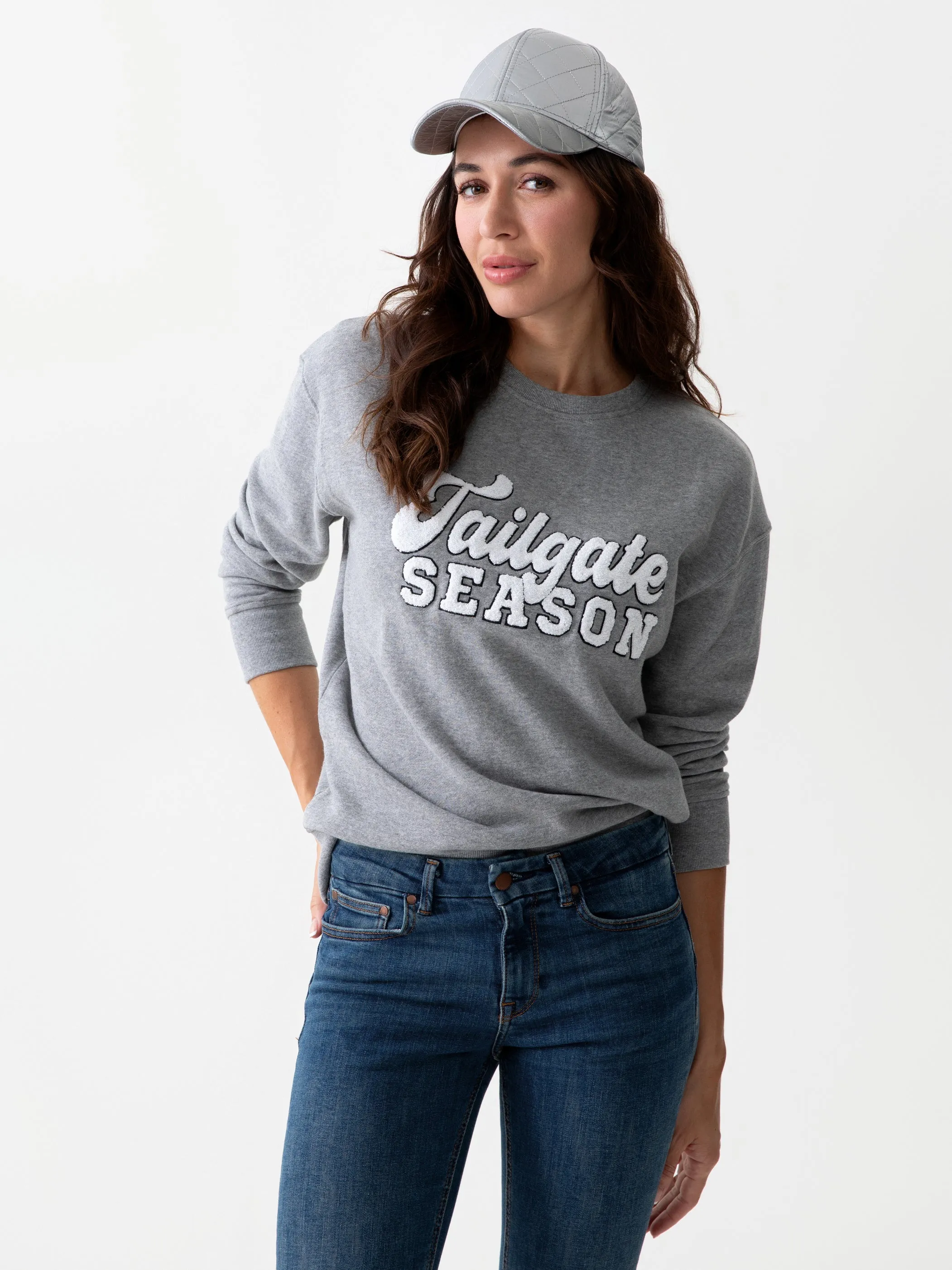 Shiraleah "Tailgate Season" Sweatshirt, Smoke