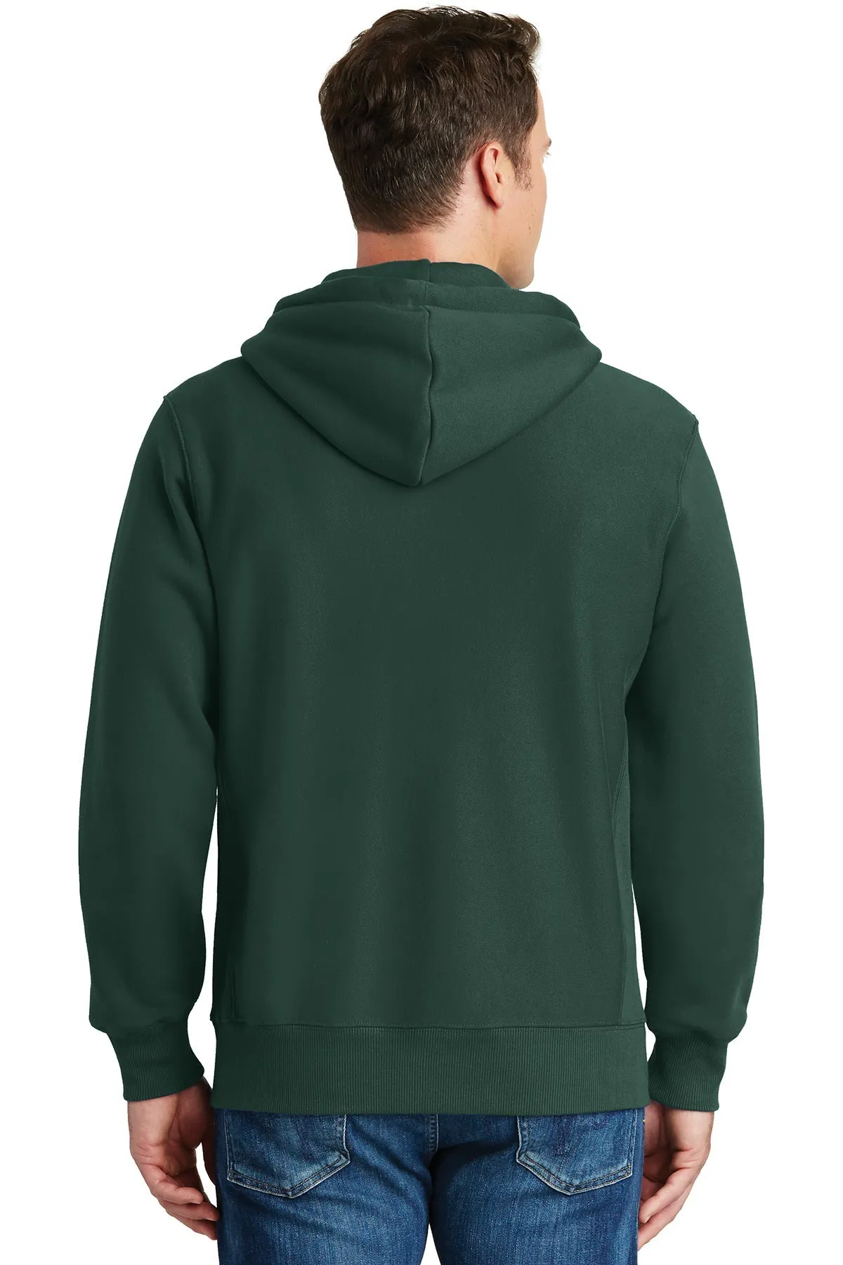 Sport-Tek Super Heavyweight Customized Full-Zip Hooded Sweatshirts, Dark Green