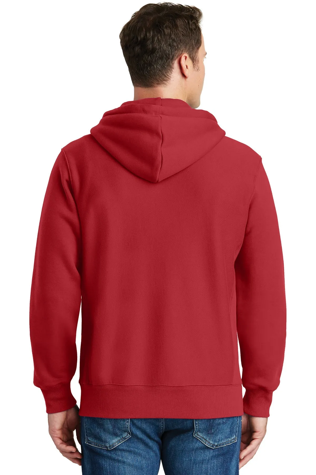 Sport-Tek Super Heavyweight Customized Full-Zip Hooded Sweatshirts, Red