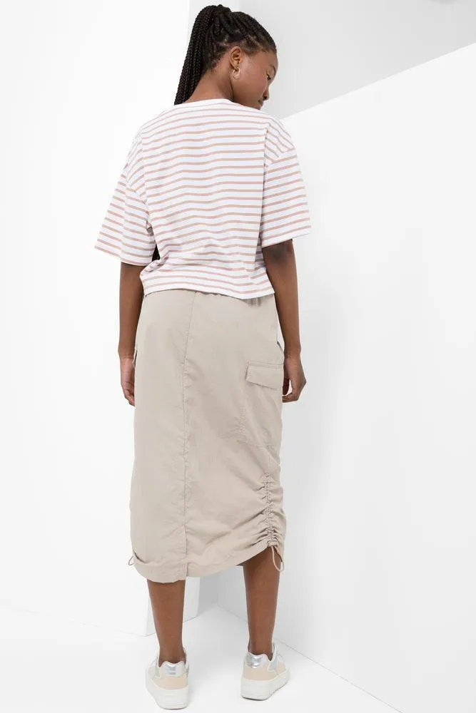 Stripe Boxy Short Sleeve T-Shirt Natural