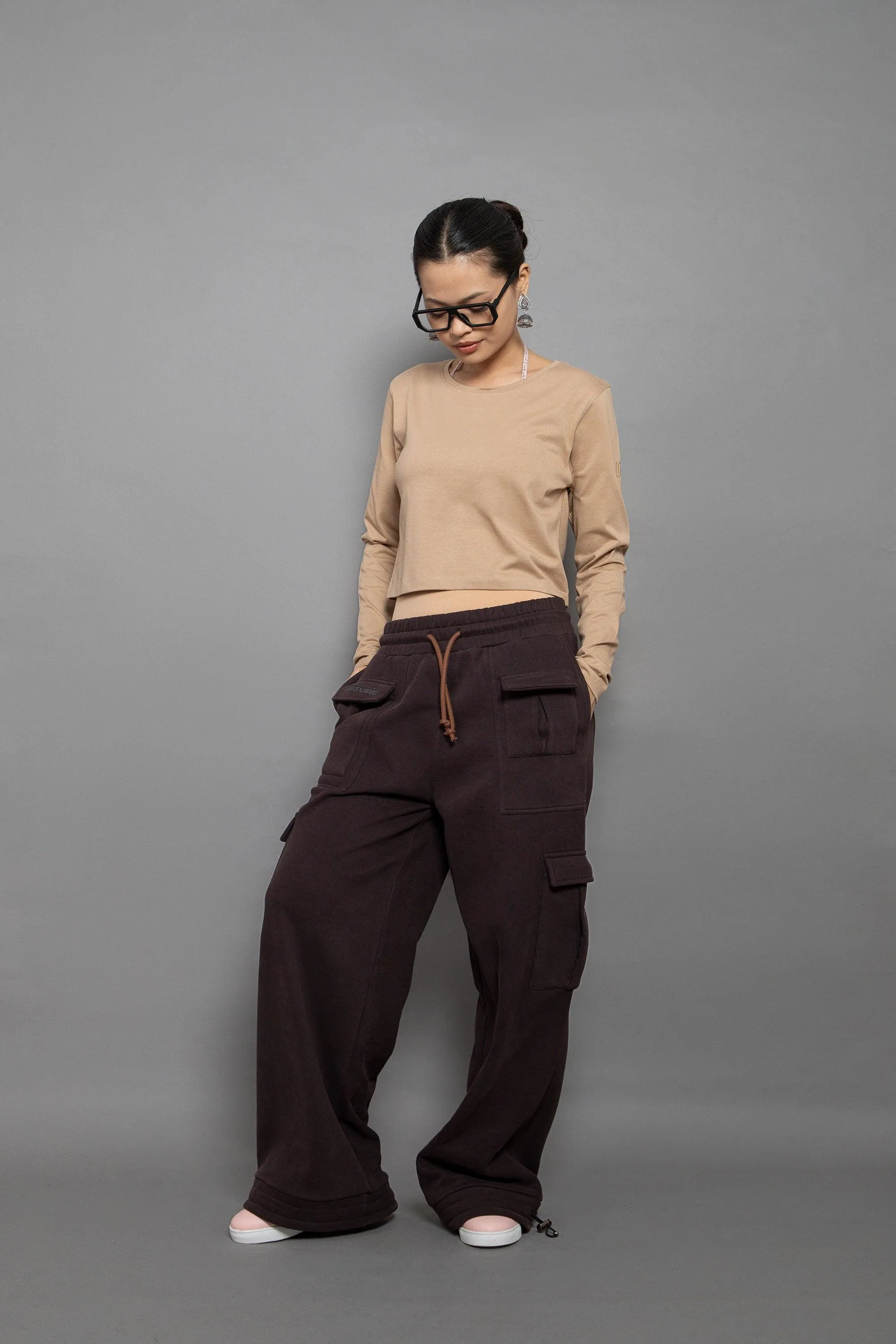 Supima Cotton Long Sleeve Cropped Tee