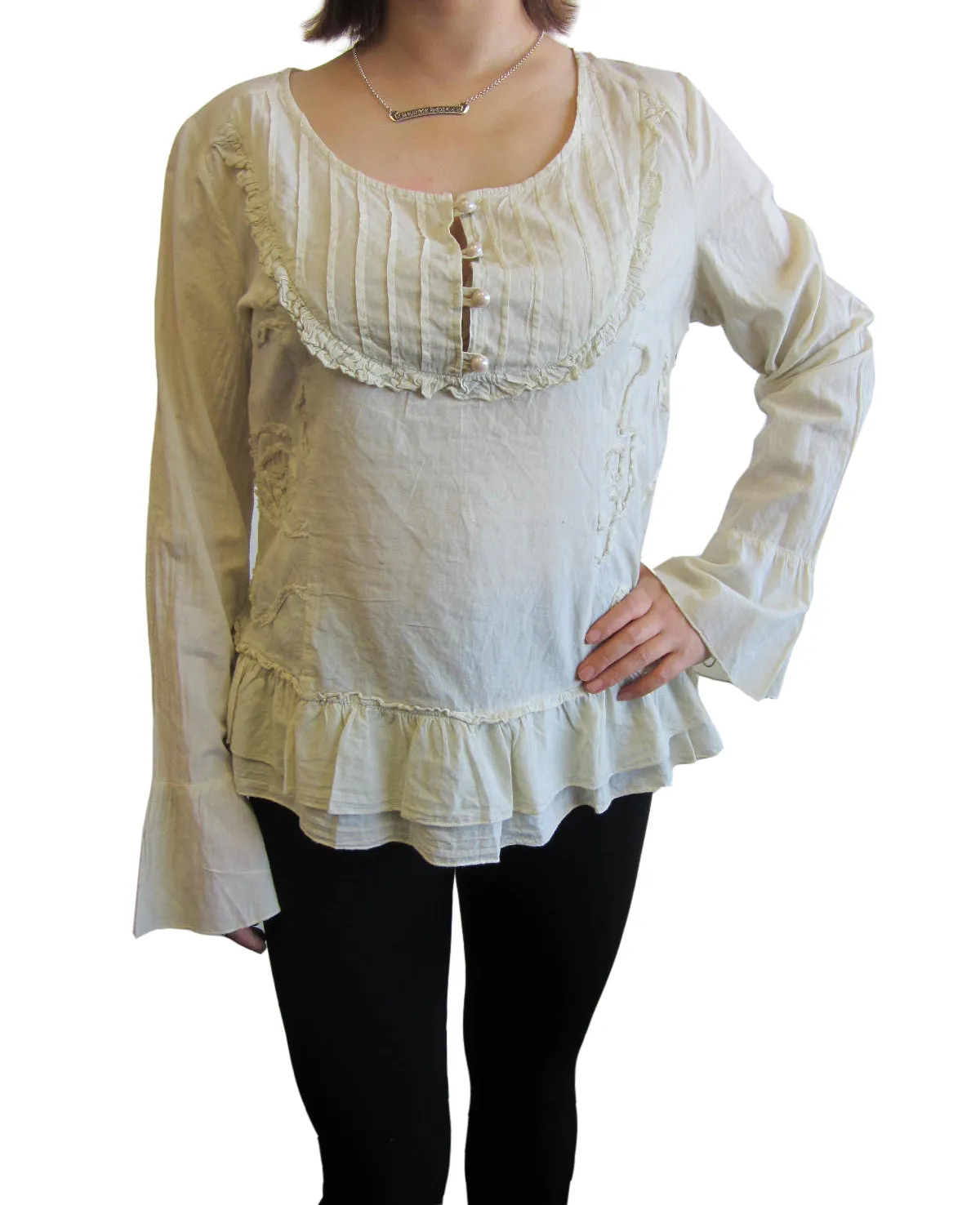 Tops -  Ruffle Woven Tops (8197)