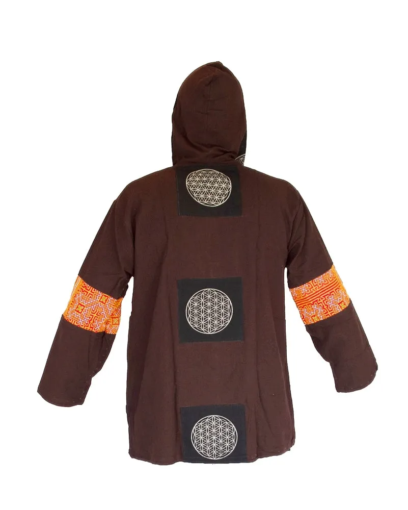 Tribal Button Down Flower of Life Jacket