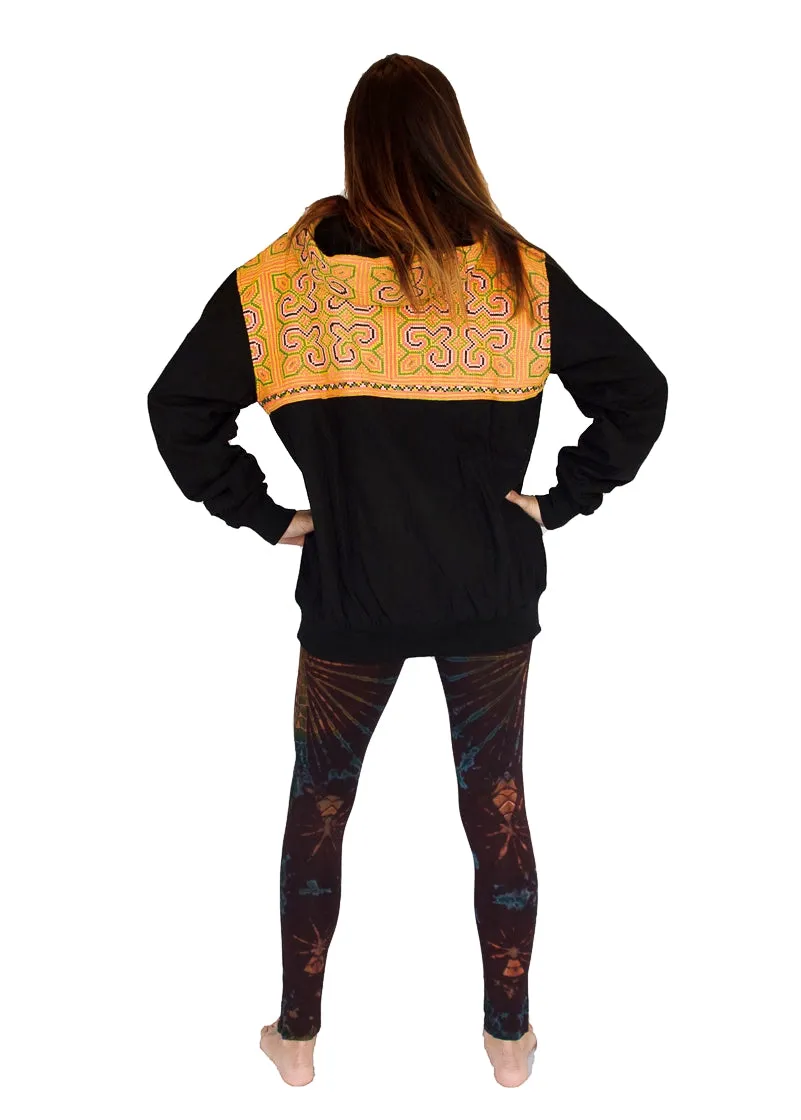 Tribal Hoody with Hmong Fabric Back