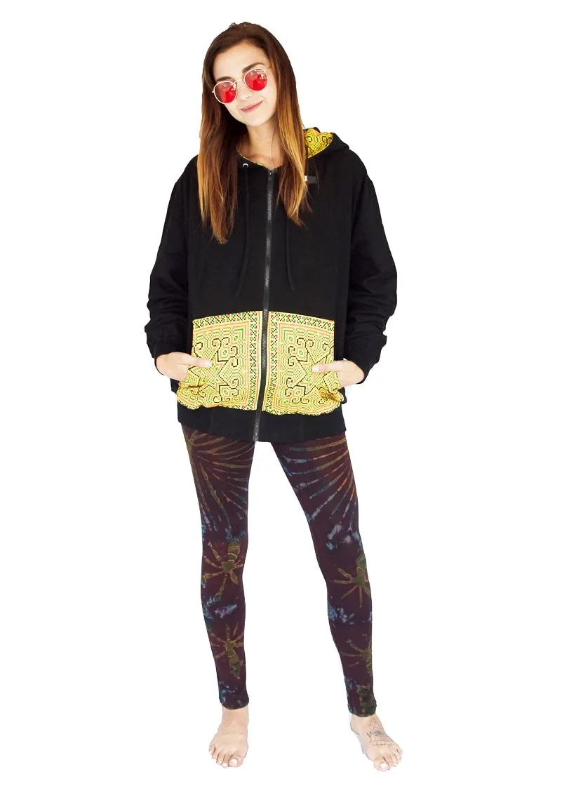 Tribal Hoody with Hmong Fabric Back