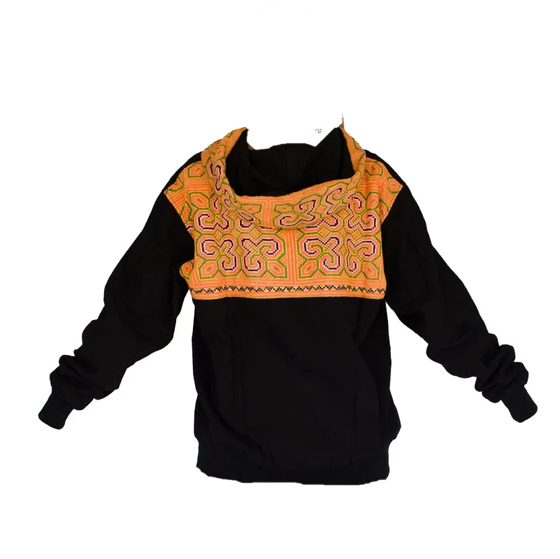 Tribal Hoody with Hmong Fabric Back