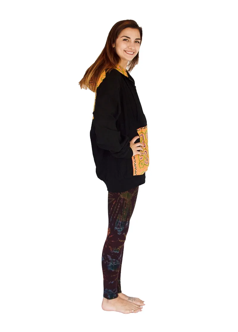 Tribal Hoody with Hmong Fabric Back