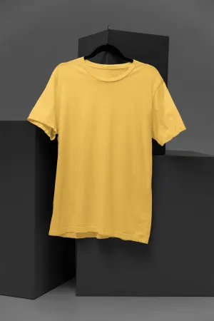 Unisex Plus Size T-Shirt - Ultra-Soft Cotton, Bio-Washed (Yellow)