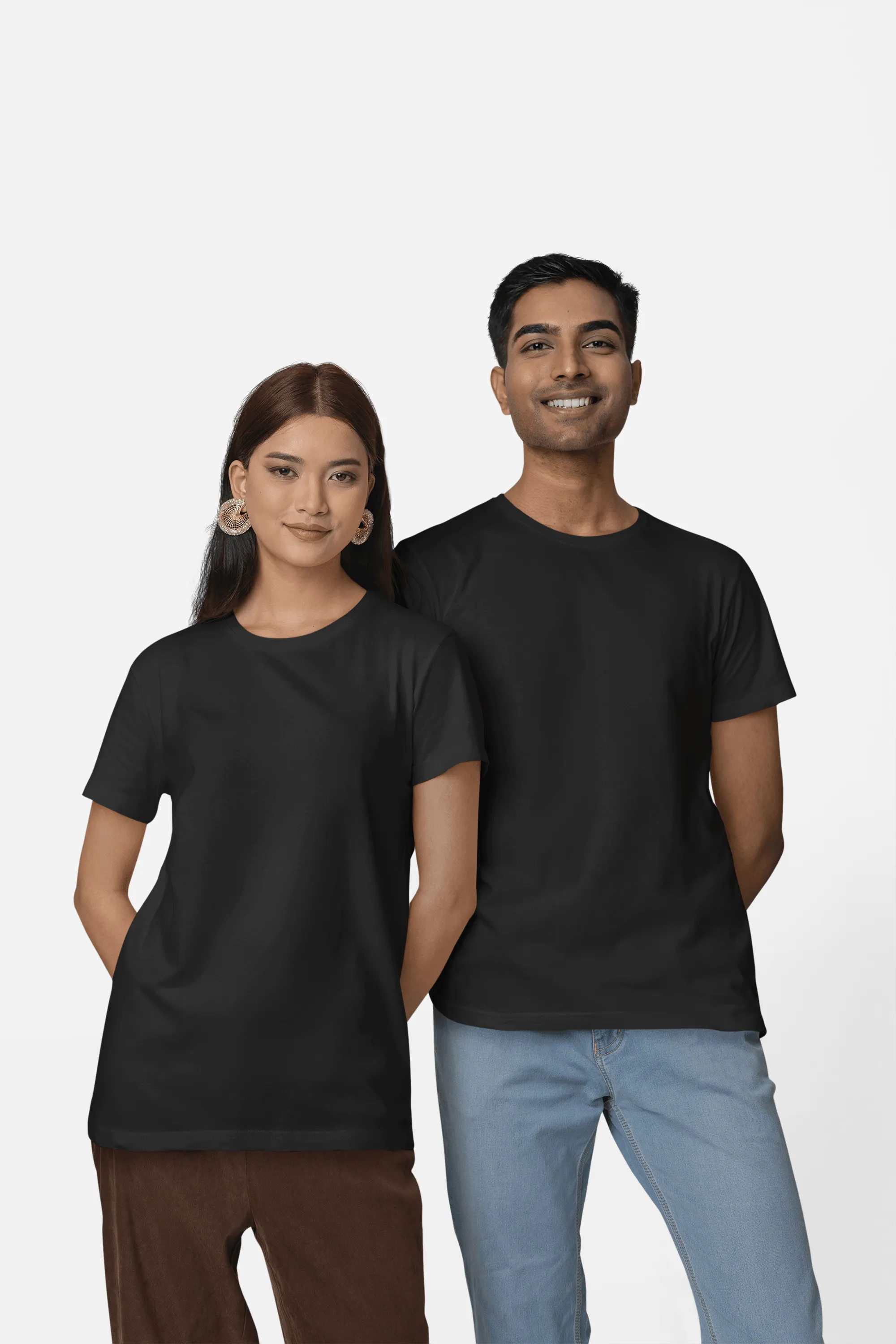 Unisex Regular Fit T-Shirt - 100% Cotton, Bio-Washed (Black)