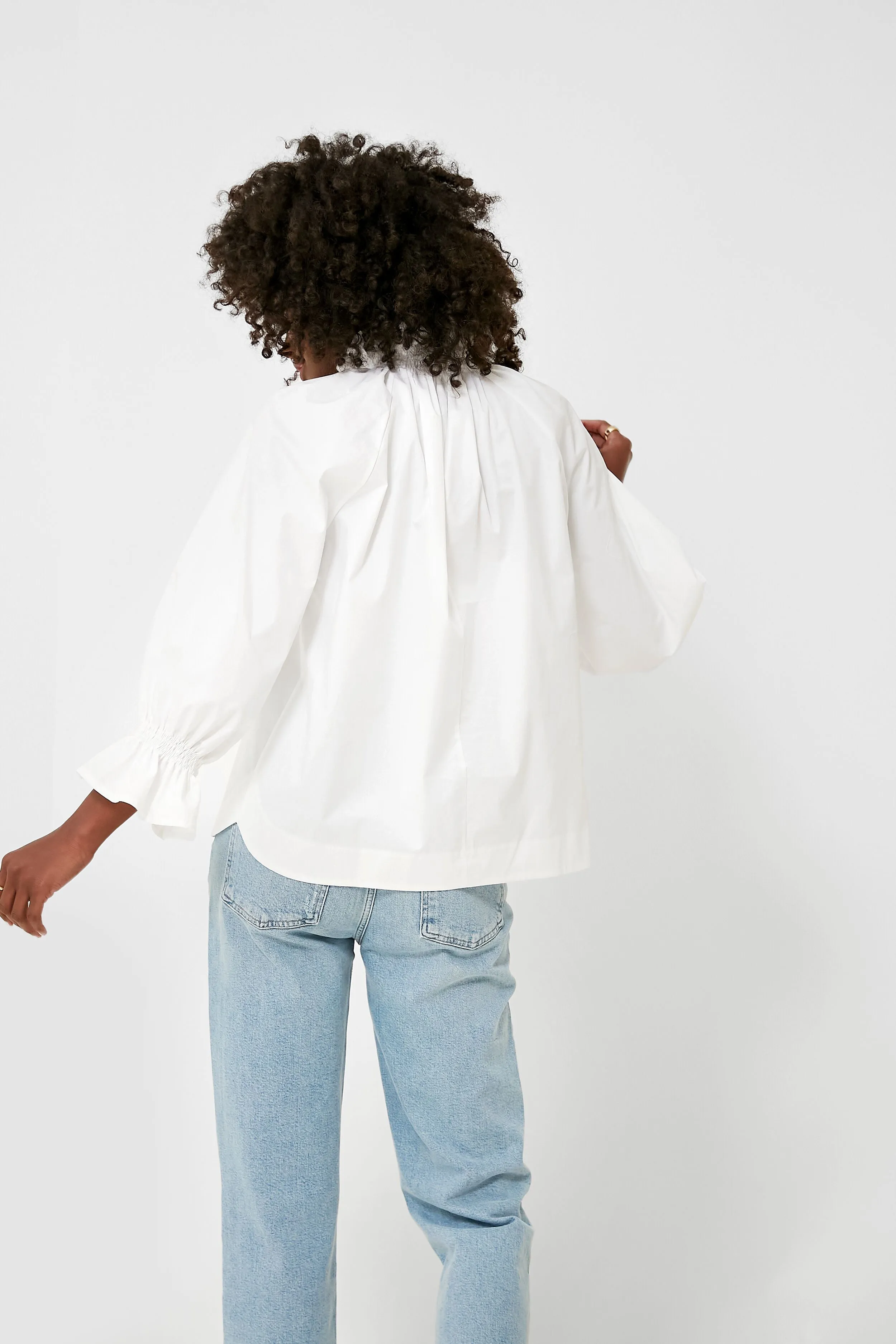 White Franka Long Sleeve Top