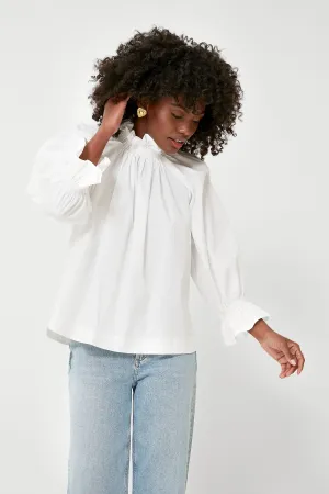 White Franka Long Sleeve Top