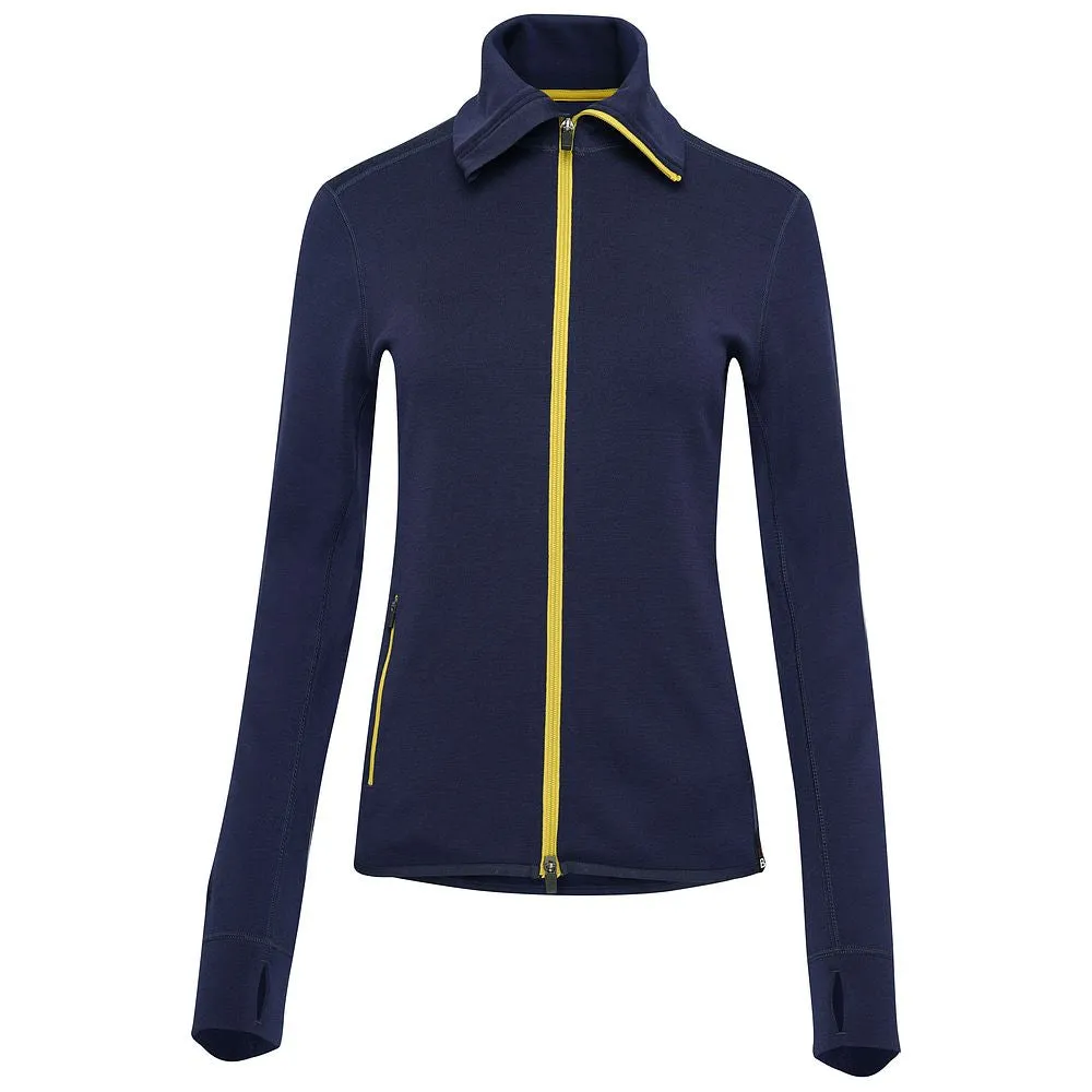 Womens 320 Merino Full Zip (Navy/Lime)