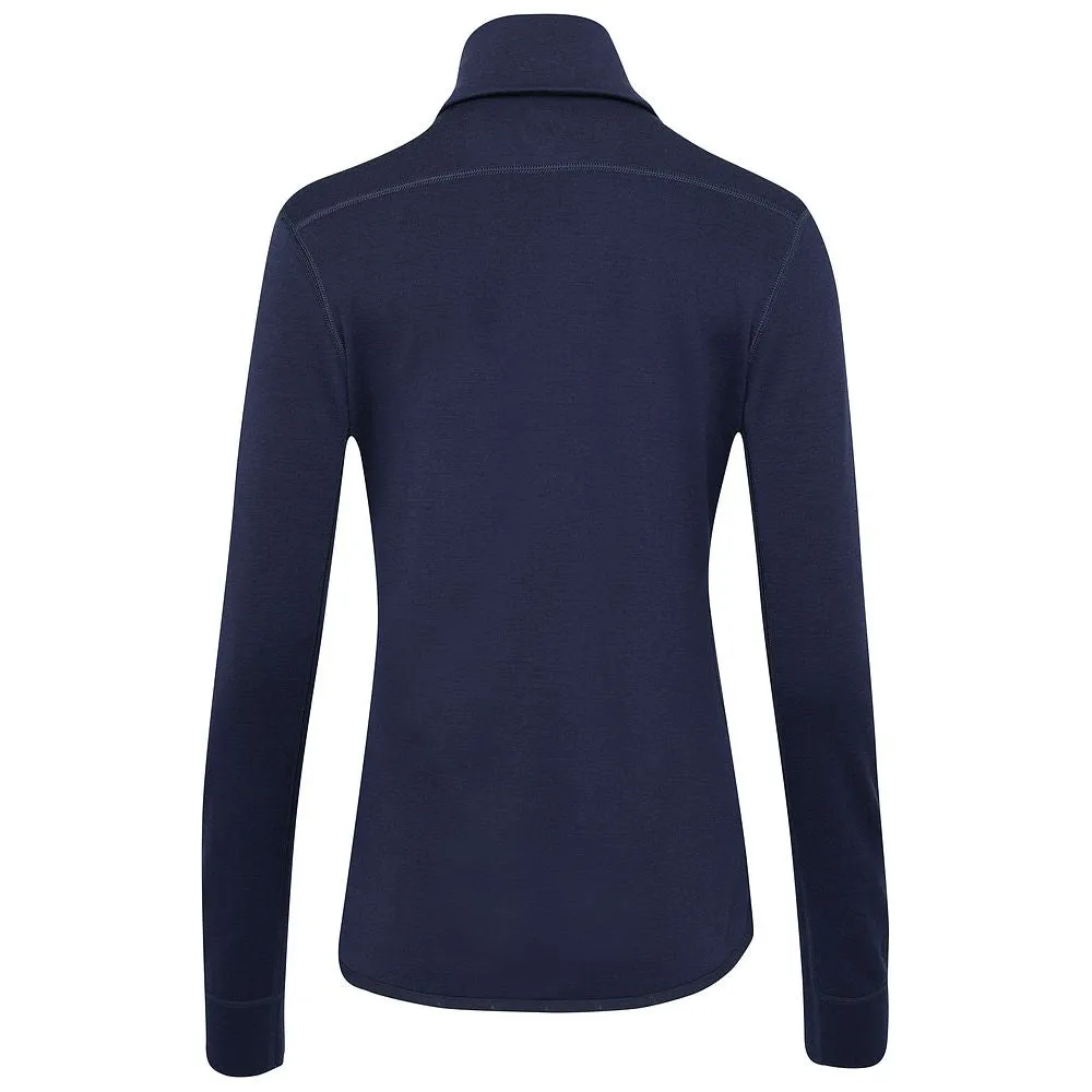 Womens 320 Merino Full Zip (Navy/Lime)