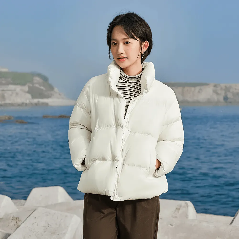 Women's Goose Down Jacket with Stand-Up Collar - SF2312