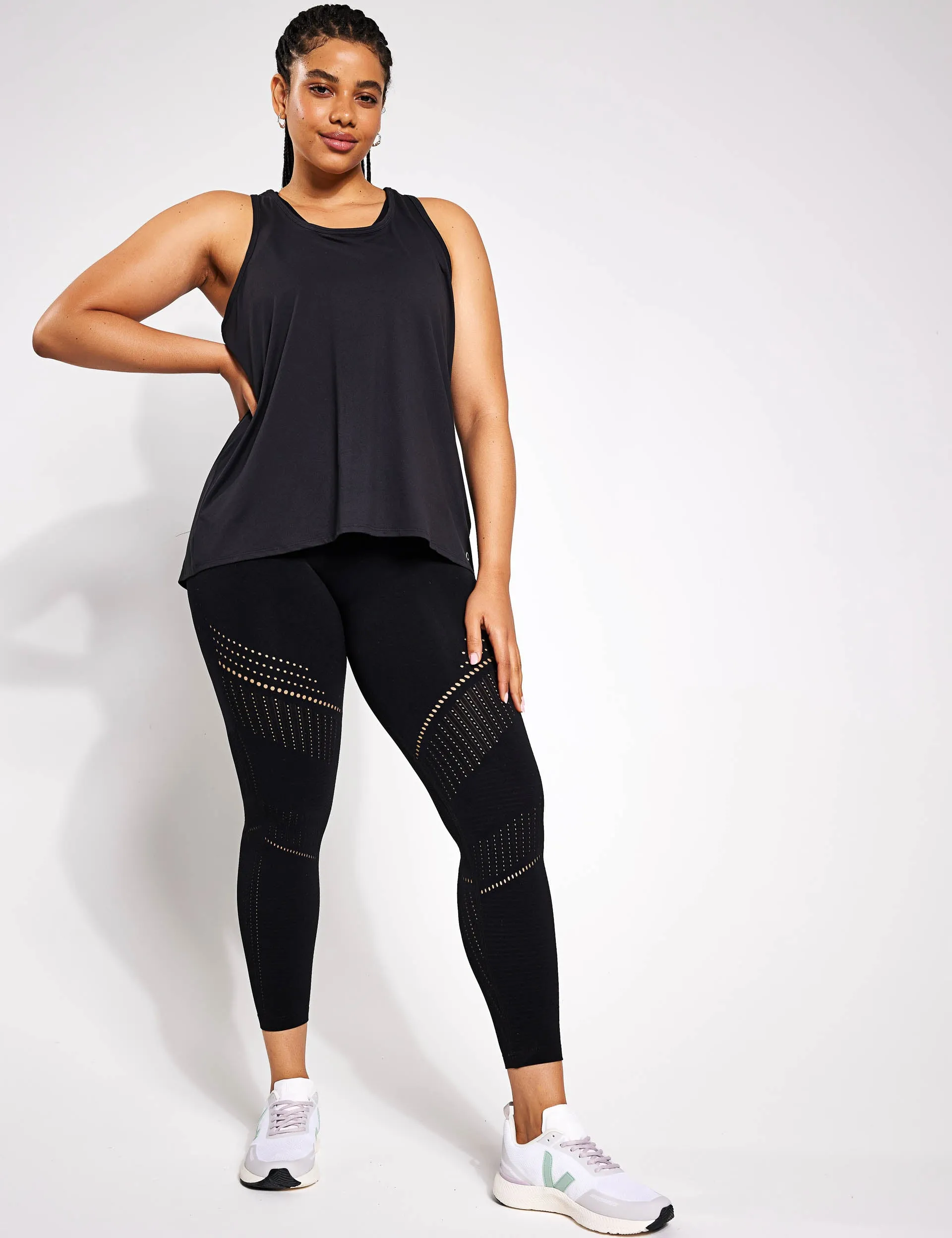 Yoga Pleat Vest - Black