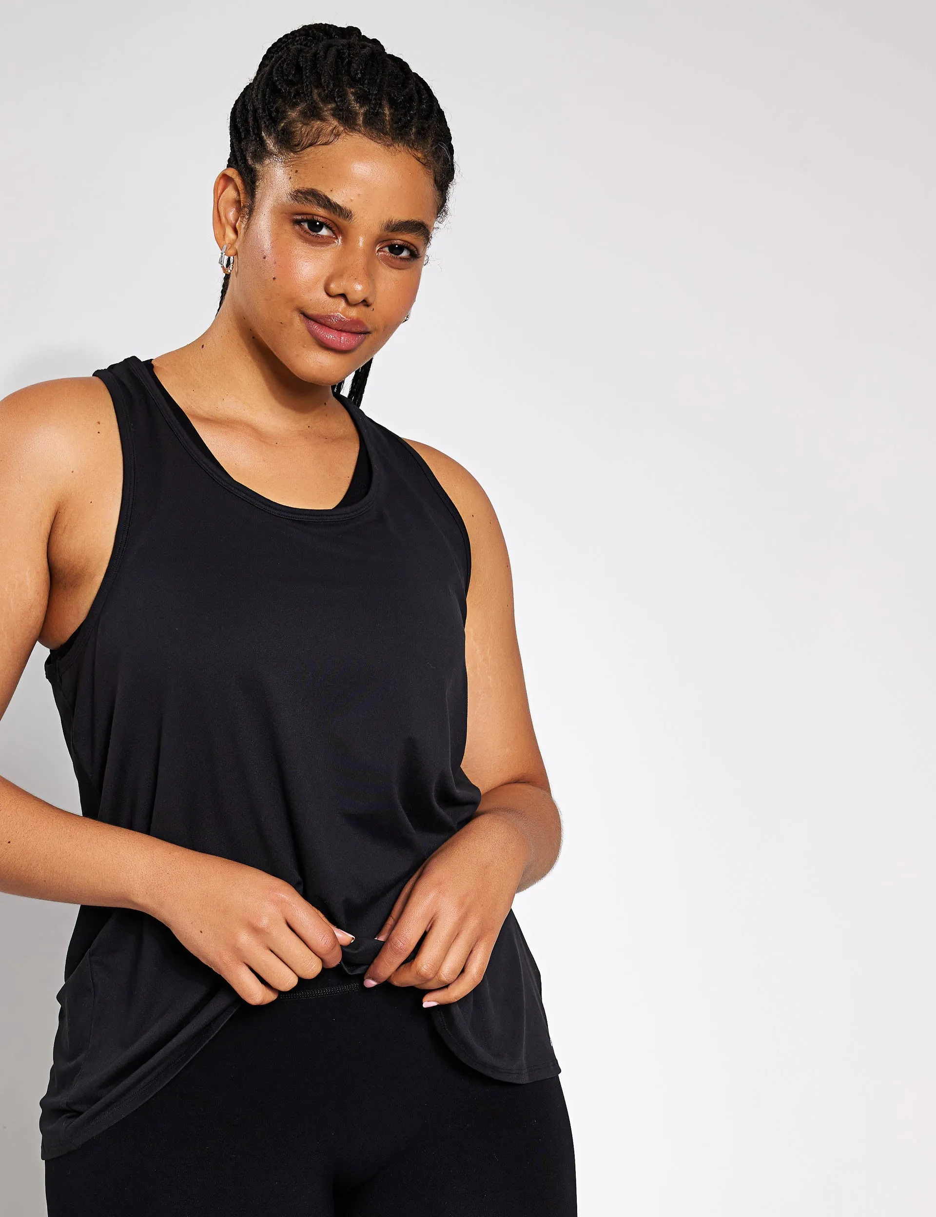 Yoga Pleat Vest - Black